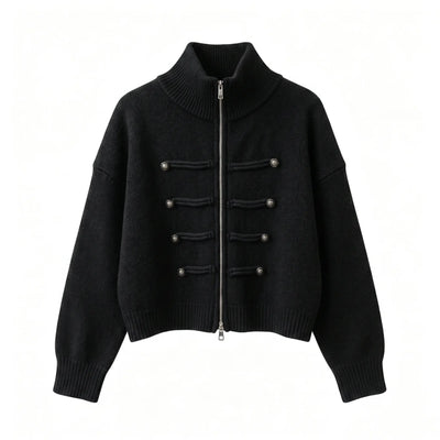Double Zip Knit Cardigan