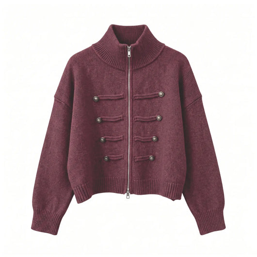 Double Zip Knit Cardigan