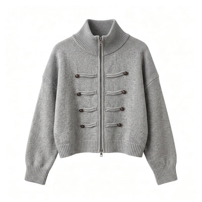 Double Zip Knit Cardigan