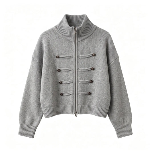 Double Zip Knit Cardigan