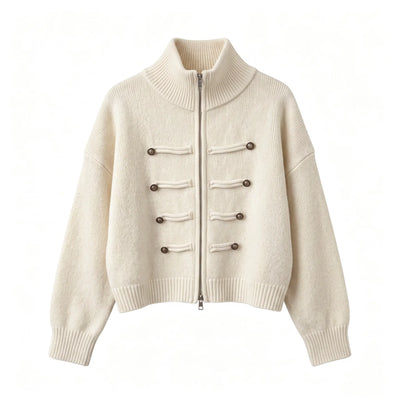 Double Zip Knit Cardigan
