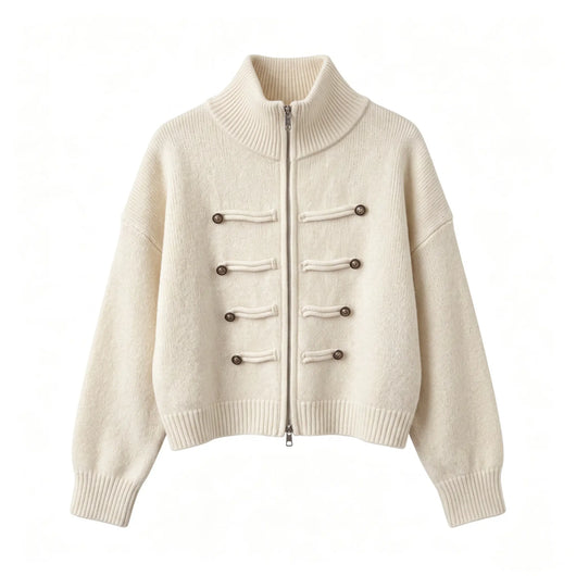Double Zip Knit Cardigan