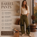 Corduroy Plaid Barrel Pants
