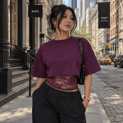 The Cropped Lace T-shirt