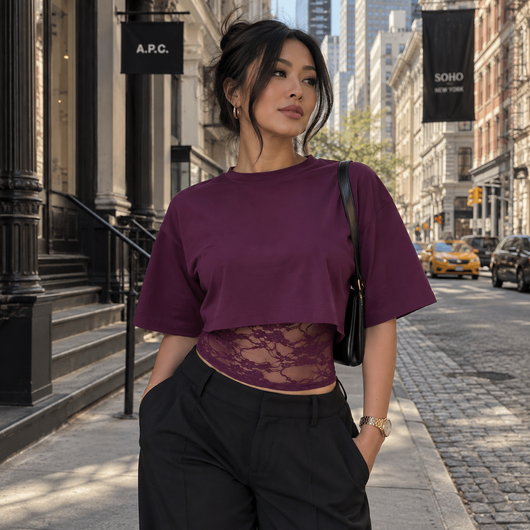 The Cropped Lace T-shirt