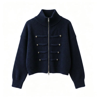Double Zip Knit Cardigan