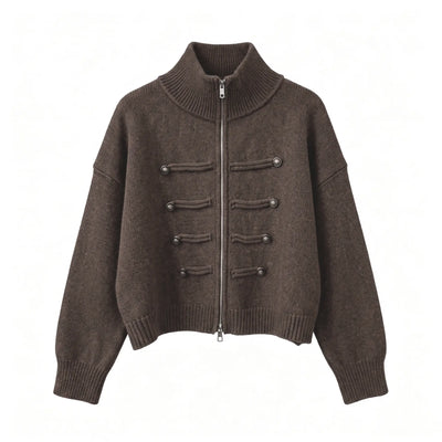 Double Zip Knit Cardigan
