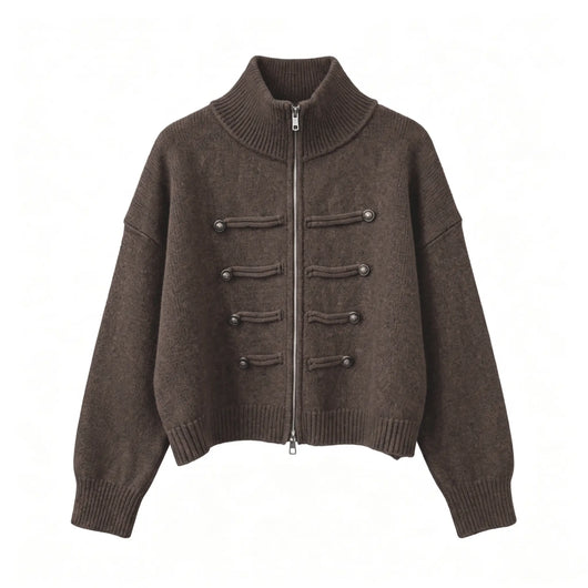 Double Zip Knit Cardigan